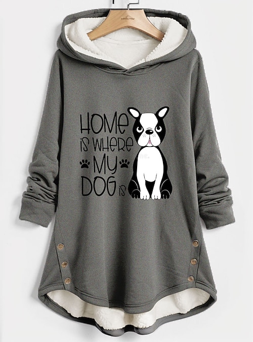 Mulheres Moletom com capuz Estacionar Sherpa Forrada com