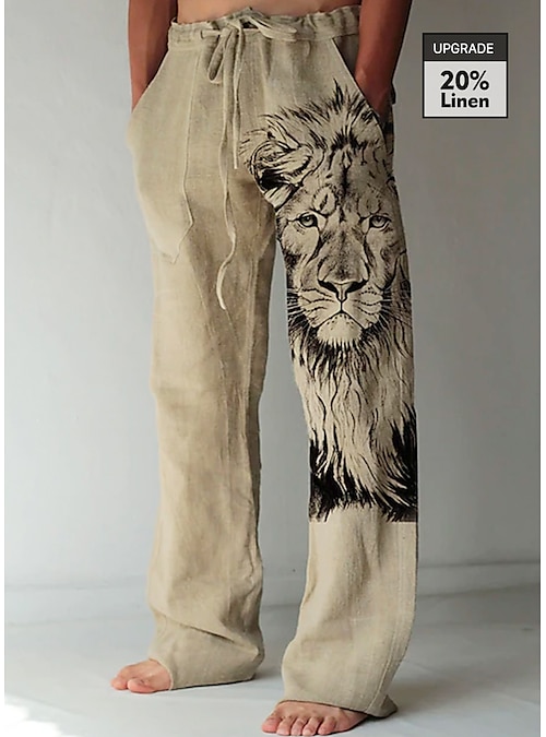 Men's Linen Pants for Beach and Casual