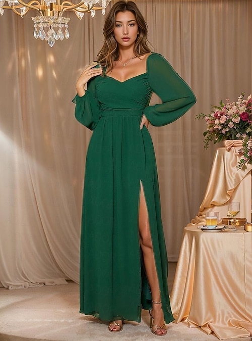 green emerald velvet dress Cosmo Bottle Green Bandeau Feather Corset Split Maxi Dress – Club L London main image 0