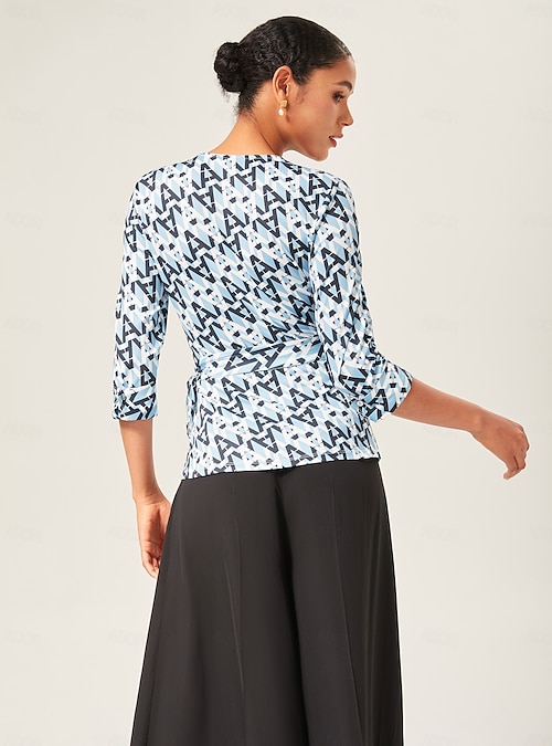 Geo Stretch Top & Chiffon Culottes Set Ador Black 2025 $79