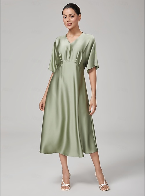 Danne Dolman Sleeve Two-Pocket Flared Dress ワンピース Ashe 2 Short-Sleeve Denim Dress
