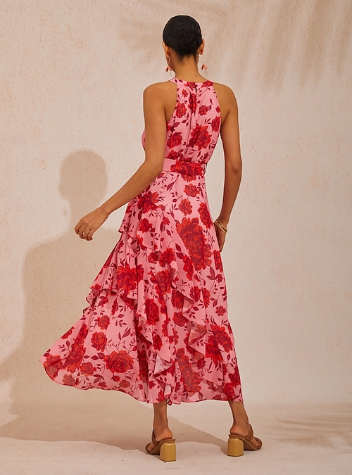chinese dress ladies Just Feels Right Fuchsia Pink Floral Maxi Dress – Shop the Mint main image 1