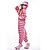 abordables Pijamas Kigurumi-Adulto Pijamas Kigurumi Animal Gato Pijamas de una pieza Forro polar Rosa Cosplay por Hombre y mujer Ropa de Noche de los Animales Dibujos animados Festival / Vacaciones Disfraces