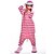 billige Kigurumi-pyjamas-Voksne Kigurumi-pyjamas Dyremønster Kat Onesie-pyjamas Polarfleece Lys pink Cosplay Til Damer og Herrer Nattøj Med Dyr Tegneserie Festival / ferie Kostumer / Trikot / Heldragtskostumer