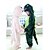 billige Kigurumi-pyjamas-Børne Kigurumi-pyjamas Dinosaurus Dyremønster Patchwork Onesie-pyjamas Pyjamas Flanel Fleece Cosplay Til Drenge og piger Jul Nattøj Med Dyr Tegneserie