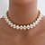 preiswerte Halsketten-Damen Perlen Halsketten Stränge Halskette Brautkleidung Künstliche Perle Weiß Modische Halsketten Schmuck Für Hochzeit Party Normal Alltag