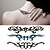 billige Black and White-1 pcs midlertidige Tatoveringer Spesiell design / Til engangsbruk hender / skulder / Bein Vannoverføringskort Tatoveringsklistremerker / Tattoo-klistremerke