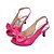 cheap Sandals-Women&#039;s Sandals Plus Size High Heel Sandals Bowknot Chunky Heel Stiletto Heel Peep Toe Dress Party &amp; Evening PU Spring Summer White Black Pink
