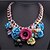 cheap Necklaces-Women&#039;s Pendant Necklace Cuban Link Chunky Flower Statement Ladies Festival / Holiday Color Synthetic Gemstones Resin Plastic Blue Pink Necklace Jewelry For Party Special Occasion Birthday Gift
