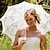 billige Wedding Accessories-Stanghåndtag Blonde Bryllup / Daglig / Maskerade Paraply Paraplyer 30.7 tommer (ca. 78cm)