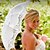 abordables Wedding Accessories-Identificador de mensaje Tela de Encaje Boda / Diario / Mascarada Paraguas Paraguas Aprox.78cm