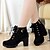 cheap Boots-Women&#039;s Boots Suede Shoes Block Heel Boots Lace Up Boots Daily Solid Colored Booties Ankle Boots Winter Buckle Block Heel Closed Toe Vintage Suede Zipper Black Yellow Green