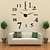 baratos Para o Seu Banheiro-Contemporâneo Moderno Aço Inoxidável / EVA Romance AAA Decoração Relógio de parede Aço Escovado