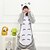 abordables Pyjamas Kigurumi-Adulte Pyjama Kigurumi Chat Totoro Animal Mosaïque Combinaison de Pyjamas Pyjamas polaire Cosplay Pour Homme et Femme Noël Pyjamas Animale Dessin animé