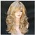 cheap City to Beach-Synthetic Wig Body Wave Wavy With Bangs Wig Long Black Black / Red Blonde Synthetic Hair 22 inch Women&#039;s Side Part Blonde