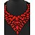 cheap Others-Women&#039;s Sapphire Crystal Statement Necklace Bib necklace Pear Cut Bib Chunky Statement Ladies Luxury Elegant Synthetic Gemstones Zircon Yellow Red Blue Green Rainbow Necklace Jewelry For Party