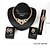 cheap Jewelry Sets-Ador Women‘s Cubic Zirconia Link / Chain Bib Jewelry Set - Africa Include Necklace Earrings Bracelet Ring Silver / Golden For Wedding Party Daily Casual / Rings / Bracelets &amp; Bangles