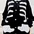 cheap Kigurumi Pajamas-Adults&#039; Kigurumi Pajamas Skeleton Onesie Pajamas Polyester Black Cosplay For Men and Women Animal Sleepwear Cartoon Festival / Holiday Costumes / Leotard / Onesie