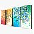 cheap Oil Paintings-4 Panels Oil Painting 100% Handmade Hand Painted Wall Art On Canvas Vertical Abstract Colorful Money Tree Landscape Still Life Modern Home Decoration Decor Rolled Canvas With Stretched Frame