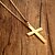 cheap Religious Jewelry-Men&#039;s Pendant Necklace Cross Ladies Fashion Simple Style Stainless Steel Gold Plated Golden Silver Black Necklace Jewelry For Christmas Gifts Party Casual Daily
