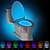 billige Innendørs Natt Lys-ledet toalett nattlys bevegelsesaktiverte bevegelsessensorer med 8-farget skiftende vanntett vaskerom for voksen barnets sikkerhet toalett sete lys