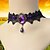 cheap Necklaces-Women&#039;s Choker Necklace Pendant Necklace Sapphire Crystal Tassel Fringe Lace Ladies Geometric Tattoo Style Gothic Purple Black Pink Green Red Necklace Jewelry For Party Cosplay Costumes