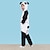 cheap Kigurumi Pajamas-Kigurumi Pajamas Kid&#039;s Panda Onesie Pajamas Polar Fleece Black / White Cosplay For Animal Sleepwear Cartoon Festival / Holiday Costumes / Leotard / Onesie