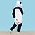 baratos Pijamas Kigurumi-Pijama kigurumi Crianças Panda Pijamas Macacão Lã Polar Preto / Branco Cosplay Para Pijamas Animais desenho animado Festival / feriado Fantasias / Collant / Pijama Macacão