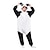 billige Kigurumi-pyjamas-Kigurumi-pyjamas Børne Panda Onesie-pyjamas Polarfleece Sort / Hvid Cosplay Til Nattøj Med Dyr Tegneserie Festival / ferie Kostumer / Trikot / Heldragtskostumer