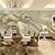 preiswerte Heimtextilien-coole Tapeten Wandbild 3D goldene Blumentapete für Wände europäischen Luxus-Stil Diamantkleber erforderlich Leinwand für Wohnzimmer Hotel Hintergrund Wohnkultur