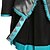 cheap Cosplay &amp; Costumes-Inspired by Vocaloid Miku Video Game Cosplay Costumes Cosplay Suits Anime / Patchwork Sleeveless Blouse Skirt Sleeves Costumes / Belt / Stockings / Tie / Belt / Stockings