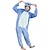 cheap Kigurumi Pajamas-Adults&#039; Kigurumi Pajamas Cartoon Blue Monster Patchwork Onesie Pajamas Funny Costume Cosplay For Men and Women Boys and Girls Christmas Animal Sleepwear Cartoon