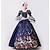 cheap Vintage Dresses-Princess Goddess Dress Cosplay Costume Masquerade Ball Gown Women&#039;s Party Prom Rococo Medieval Renaissance Vacation Dress Christmas Halloween Carnival Festival / Holiday Lace Organza Dark Blue Women&#039;s