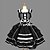abordables Cosplay &amp; Disfraces-Princesa Lolita gótica vestido de vacaciones Vestidos Falda Overol / jsk Vestido de fiesta de graduación Algodón Mujer Chica Japonés Disfraces de Cosplay Talla Grande Personalizada Negro Cosecha