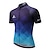 cheap Cycling Clothing-Miloto Men&#039;s Cycling Jersey Short Sleeve - Summer Purple Green Dark Blue Gradient Bike Quick Dry Sports Mountain Bike MTB Road Bike Cycling Patterned Clothing Apparel / Stretchy