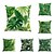 abordables Tissu de Maison-ensemble classique de 6 taie d&#039;oreiller en coton / faux lin, nouveauté botanique classique rétro traditionnel / coussin d&#039;extérieur classique coussin d&#039;extérieur pour canapé canapé-lit chaise vert