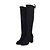 cheap Boots-Women&#039;s Boots Block Heel Boots Solid Colored Over The Knee Boots Winter Chunky Heel Round Toe Comfort Fashion Boots PU Loafer Black