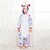 billige New in Daily Casual-Børne Kigurumi-pyjamas enhjørning Pegasus Pony Trykt mønster Onesie-pyjamas Sjovt kostume Flannelstof Cosplay Til Drenge og piger Jul Nattøj Med Dyr Tegneserie