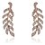 cheap Earrings &amp; Rings-Women&#039;s Alloy Leaf Stud Earrings with Cubic Zirconia