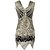 cheap Cosplay &amp; Costumes-The Great Gatsby Charleston Roaring 20s 1920s Cocktail Dress Vintage Dress Flapper Dress Women&#039;s Costume Vintage Cosplay Sleeveless Party Homecoming Prom Mini Dress / Sequin