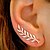 abordables Earrings &amp; Rings-1 paire Boucles d&#039;oreille Clou Grimpeurs d&#039;oreille For Femme Zircon Mariage Travail du quotidien Alliage Forme de Feuille