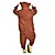 baratos Pijamas Kigurumi-Adulto Pijama kigurumi Macaco Animal Pijamas Macacão Lã Polar Fibra Sintética Marron Cosplay Para Homens e Mulheres Pijamas Animais desenho animado Festival / feriado Fantasias