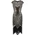 cheap Vintage Dresses-Roaring 20s 1920s Cocktail Dress Vintage Dress Flapper Dress Dress Halloween Costumes Prom Dresses Christmas Party Dress Knee Length The Great Gatsby Charleston Women&#039;s Sequins Wedding Party Wedding