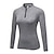 cheap Running &amp; Jogging Clothing-YUERLIAN Women&#039;s Long Sleeve Compression Shirt Zip Top Base Layer Top Athletic Breathability Exercise &amp; Fitness Running Walking Jogging Sportswear Solid Colored Dark Grey Blue Grey Burgundy Black