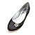 abordables Sandals-Mujer Zapatos de boda Regalos de San Valentín Fiesta Pisos de boda Zapatos de novia Zapatos de dama de honor Pedrería Corbata de Lazo Tacón Plano Dedo redondo Básico Bailarina Dulce Satén Negro