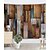 preiswerte Haus &amp; Garten-große Wandteppich Kunstdekor Decke Vorhang Picknick Tischdecke hängend Zuhause Schlafzimmer Wohnzimmer Wohnheim Dekoration geometrische rustikale Holzbrett Planke