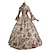 billige Vintage kjoler-Rokoko Victoriansk Middelalderkostumer Renæssance 18. århundrede Kjoler Gulvlang Dame Balkjole Halloween Fest Skolebal Kjole