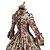 billige Vintage kjoler-Rokoko Victoriansk Kostymer i middelalderstil Renessanse 18. århundre Kjoler Gulvlengde Dame Ballkjole Halloween Fest Skoleball Kjole