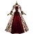 billige Vintage kjoler-Rokoko Victoriansk Middelalderkostumer Renæssance 18. århundrede Kjoler Gulvlang Dame Balkjole Halloween Fest Skolebal Kjole