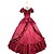 baratos Vestidos vintage-Rococó Vitoriano Ocasiões Especiais Mulheres Vestidos Vermelho / Preto Vintage Cosplay Misto de Algodão Manga Curta Manga Princesa